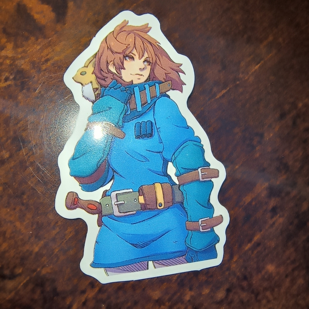 Blue Fantasy Character Sticker